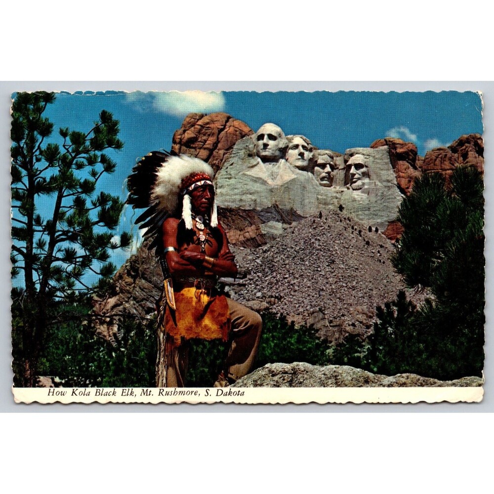 Vintage Postcard How Kola Black Elk Mt Rushmore South Dakota 1969 Posted to PA